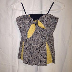 Anthropologie Odille smocked bustier top size 0 NWOT!!!